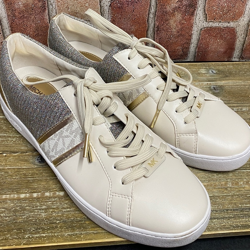 Michael Kors Cream and Gold Women's Sneakers